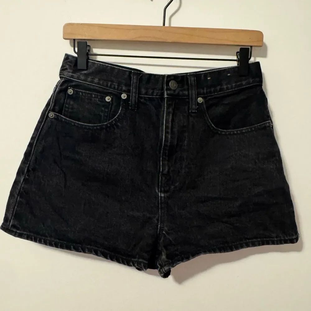 Madewell Black Mom Jean Short Shorts Size 26